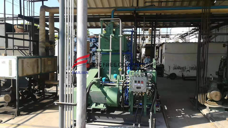 Compresseur d'hydrogène à membrane sans huile haute pression en raffinerie
